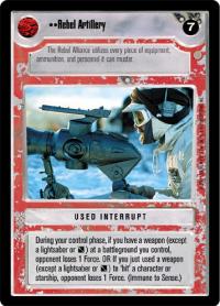 star wars ccg reflections iii foil rebel artillery foil