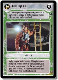 star wars ccg dagobah revised rebel flight suit wb