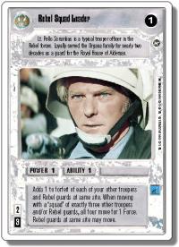 star wars ccg a new hope revised rebel squad leader wb