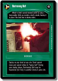 star wars ccg premiere limited restraining bolt dark