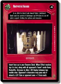star wars ccg cloud city restricted access