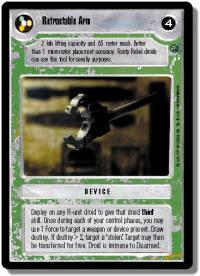 star wars ccg dagobah revised retractable arm wb