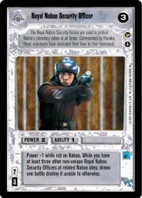 star wars ccg theed palace royal naboo security officer