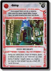 star wars ccg a new hope limited sabotage