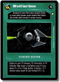 star wars ccg special edition sfs l s9 3 laser cannons
