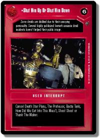 star wars ccg dagobah revised shut him up or shut him down wb