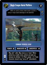 star wars ccg theed palace single trooper aerial platform