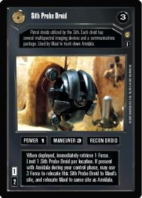 star wars ccg tatooine sith probe driod