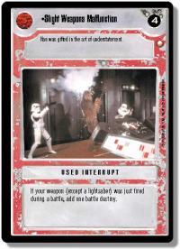 star wars ccg special edition slight weapons malfunction