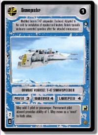 star wars ccg hoth limited snowspeeder