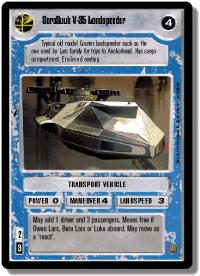 star wars ccg premiere unlimited sorosuub v 35 landspeeder wb