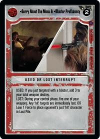 star wars ccg reflections ii premium sorry about the mess blaster proficiency