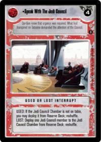 star wars ccg coruscant speak with the jedi council