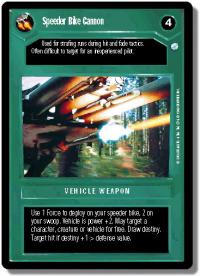 star wars ccg endor speeder bike cannon