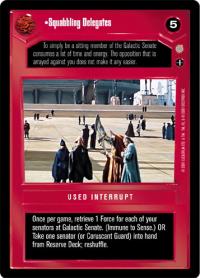 star wars ccg coruscant squabbling delegates