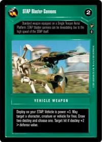 star wars ccg theed palace stap blaster cannons