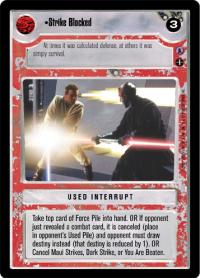 star wars ccg reflections iii premium strike blocked