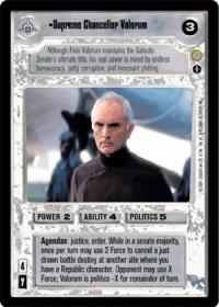 star wars ccg coruscant supreme chancellor valorum ai