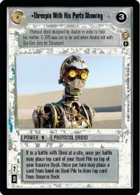star wars ccg reflections iii foil threepio with his parts showing ai foil