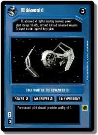 star wars ccg premiere limited tie advanced x1