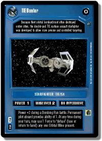 star wars ccg dagobah revised tie bomber wb