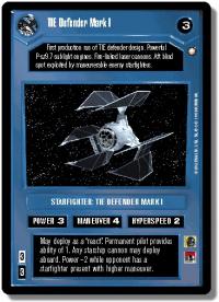 star wars ccg special edition tie defender mark 1