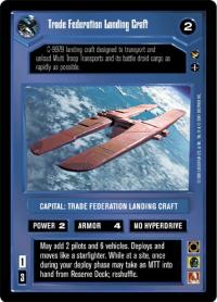 star wars ccg theed palace trade federation landing craft