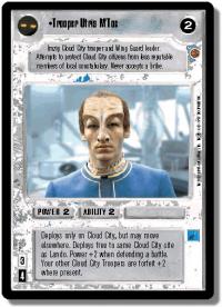 star wars ccg cloud city trooper utris m toc