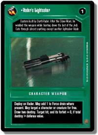 star wars ccg premiere limited vaders lightsaber