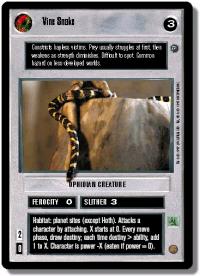 star wars ccg dagobah limited vine snake light