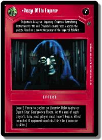 star wars ccg dagobah revised visage of the emperor wb