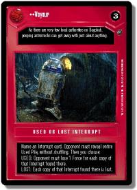 star wars ccg dagobah revised voyeur wb