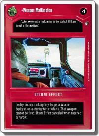 star wars ccg hoth revised weapon malfunction wb