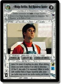 star wars ccg reflections ii foil wedge antilles red squadron leader foil
