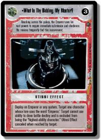 star wars ccg dagobah revised what is thy bidding my master wb