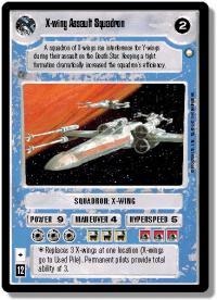 star wars ccg reflections ii foil x wing assault squadron foil