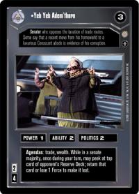 star wars ccg coruscant yeb yeb adem thorn