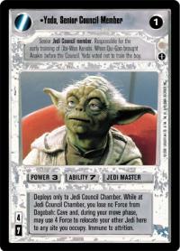 star wars ccg reflections iii foil yoda senior council member foil