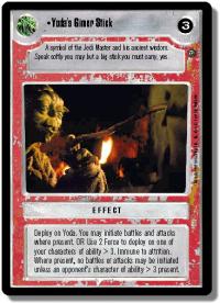 star wars ccg dagobah revised yoda s gimer stick wb