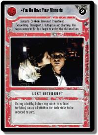 star wars ccg dagobah limited you do have your moments