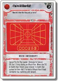 star wars ccg a new hope revised you re all clear kid wb