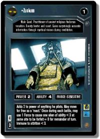 star wars ccg dagobah revised zuckuss wb