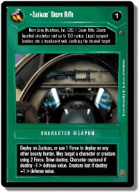 star wars ccg dagobah limited zuckuss snare rifle