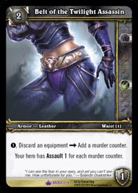 warcraft tcg crafted cards belt of the twilight assassin