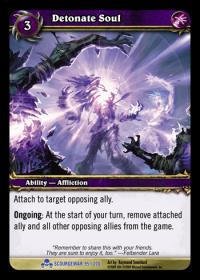 warcraft tcg scourgewar detonate soul