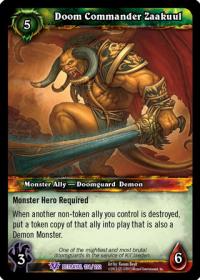 warcraft tcg betrayal of the guardian doom commander zaakuul