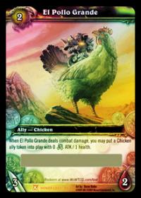 warcraft tcg loot cards el pollo grande loot