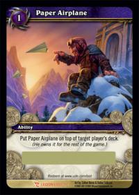 warcraft tcg loot cards paper airplane loot