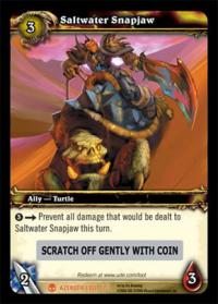 warcraft tcg loot cards saltwater snapjaw loot