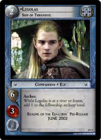 lotr tcg lotr promotional legolas son of thranduil p